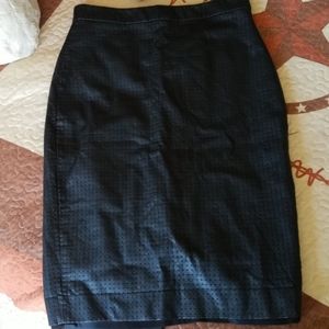 Banana Republic perforated leather skirt